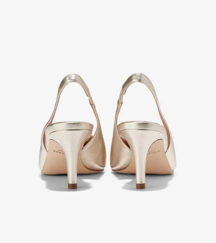 Vandam Sling Back Pumps Soft Gold Women Cole Haan Heels and Pumps