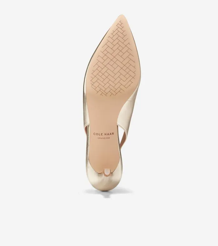 Vandam Sling Back Pumps Soft Gold Women Cole Haan Heels and Pumps