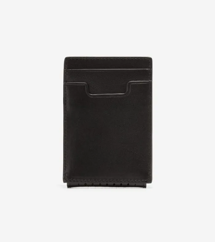 Washington Perforated Card Case Black Men Cole Haan Wallets