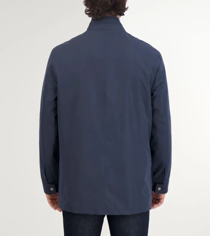 WaterResistant Jacket Navy Blue Men Cole Haan Softshell Jackets