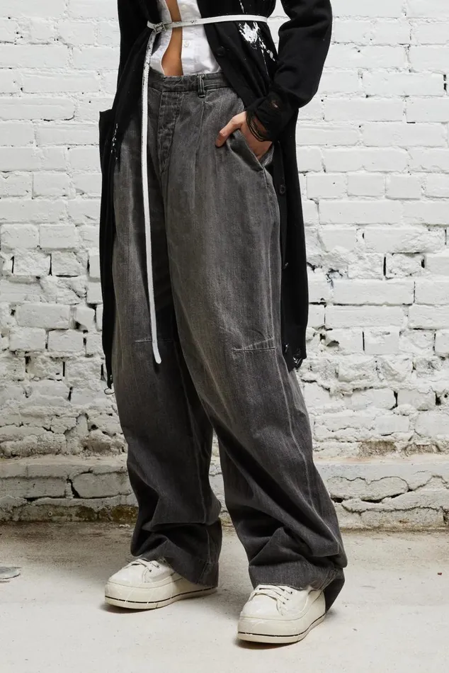 WAYNE DENIM TROUSER 8211 KANE BLACK Women R13 Denim