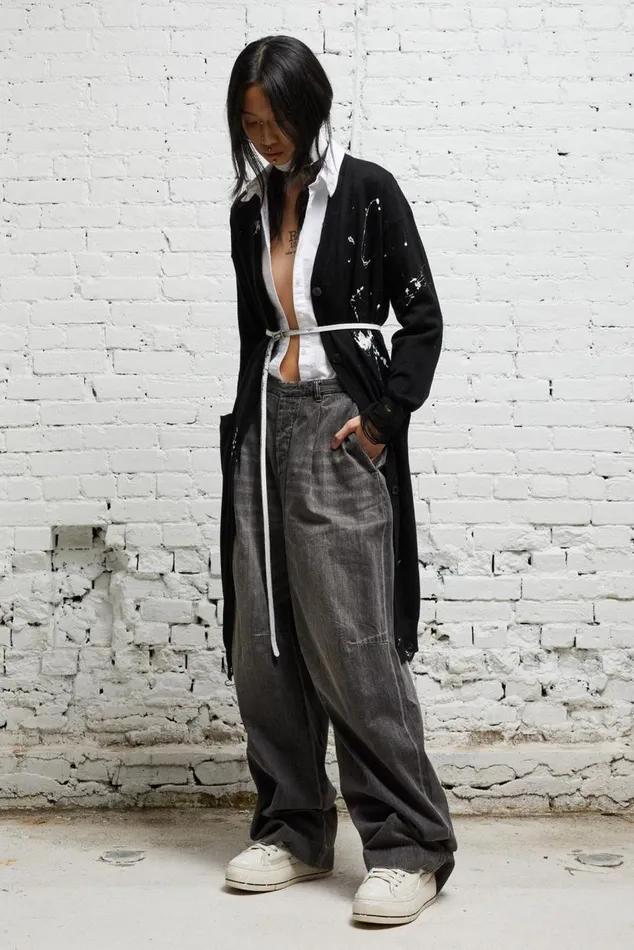 WAYNE DENIM TROUSER 8211 KANE BLACK Women R13 Denim