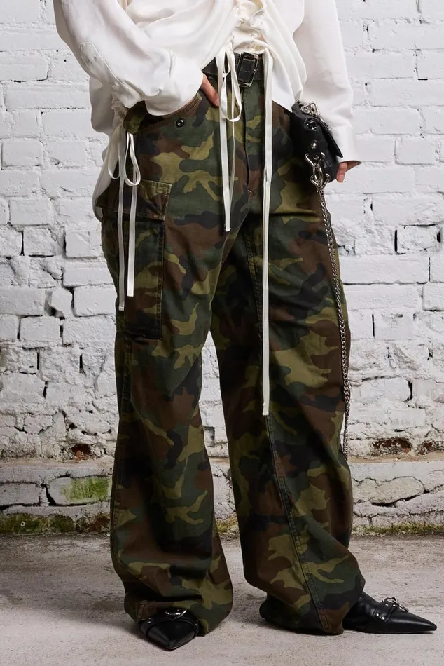 WIDE LEG CARGO 8211 CAMO Women R13 Pants and Shorts