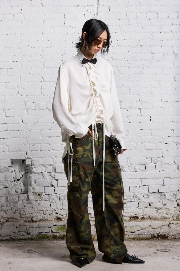 WIDE LEG CARGO 8211 CAMO Women R13 Pants and Shorts