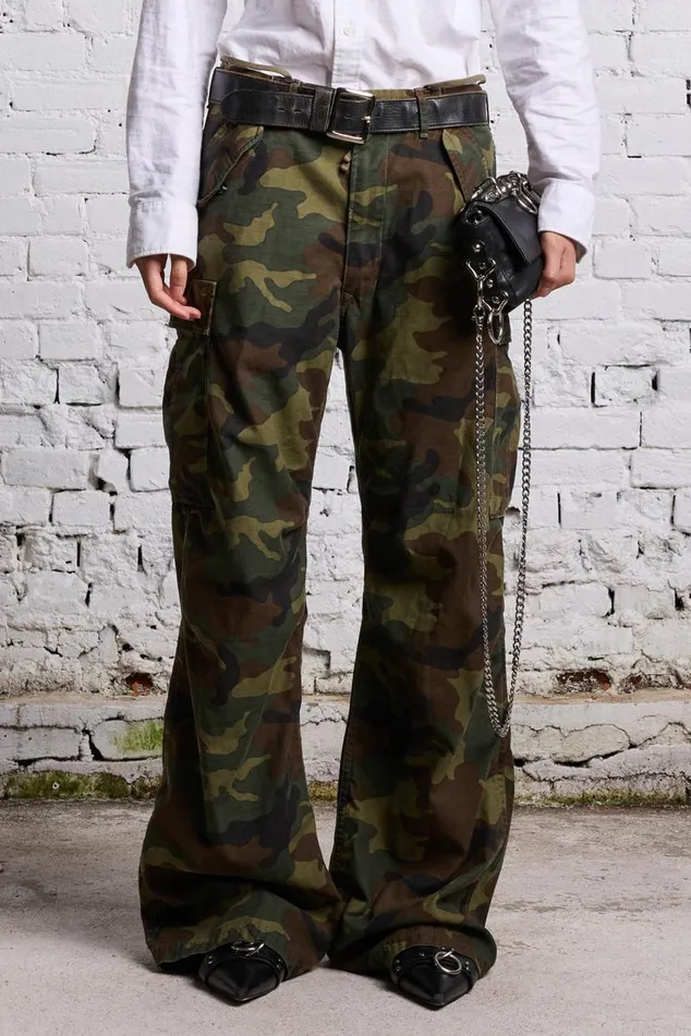 WIDE LEG CARGO 8211 CAMO Women R13 Pants and Shorts