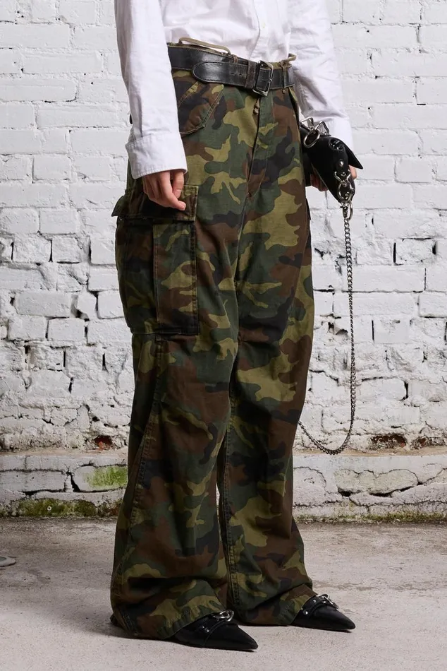 WIDE LEG CARGO 8211 CAMO Women R13 Pants and Shorts