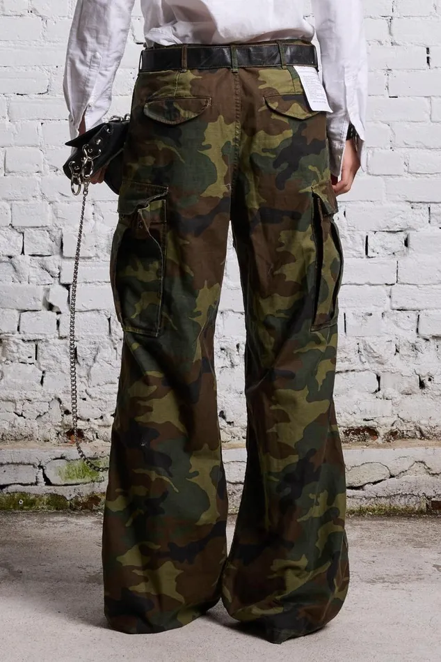 WIDE LEG CARGO 8211 CAMO Women R13 Pants and Shorts