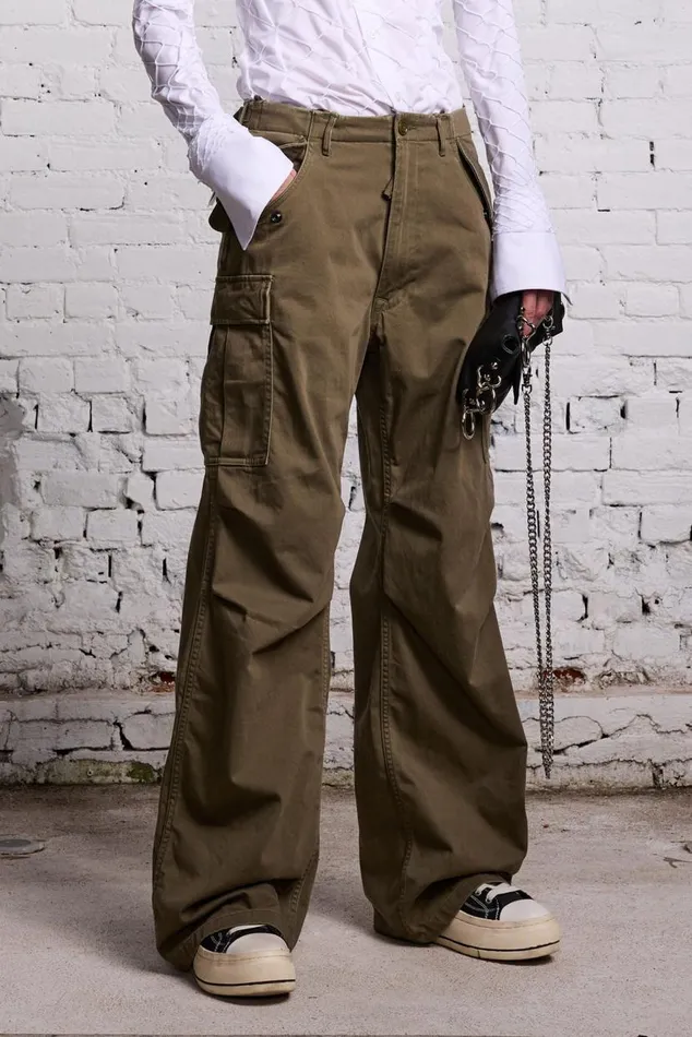 WIDE LEG CARGO 8211 OLIVE Women R13 Pants and Shorts