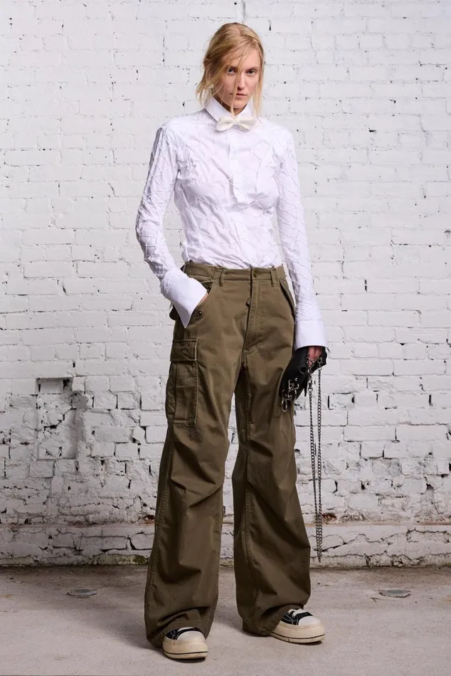WIDE LEG CARGO 8211 OLIVE Women R13 Pants and Shorts