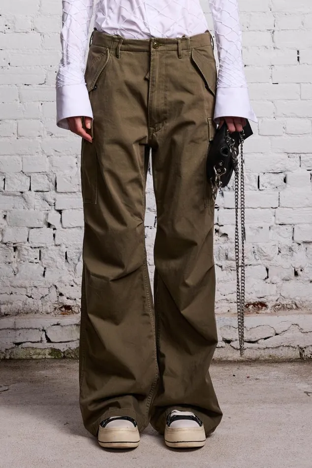 WIDE LEG CARGO 8211 OLIVE Women R13 Pants and Shorts
