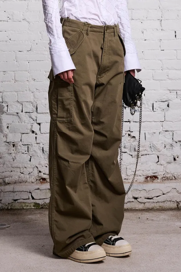 WIDE LEG CARGO 8211 OLIVE Women R13 Pants and Shorts