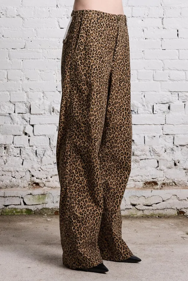 WIDE LEG UTILITY PANT 8211 LEOPARD Women R13 Pants and Shorts