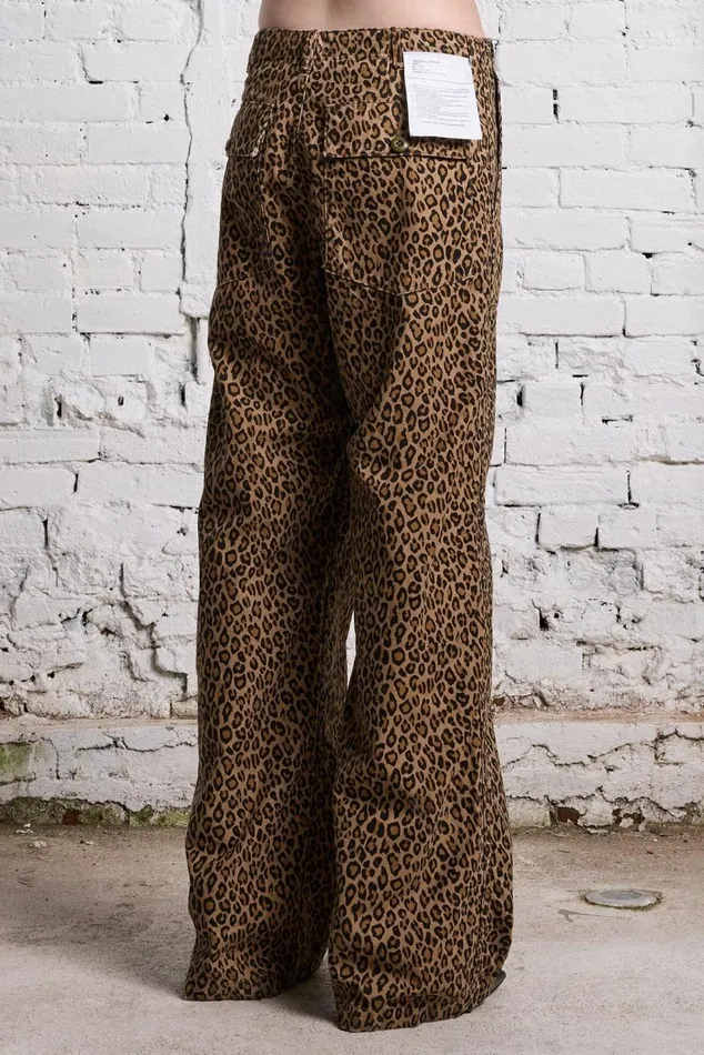 WIDE LEG UTILITY PANT 8211 LEOPARD Women R13 Pants and Shorts