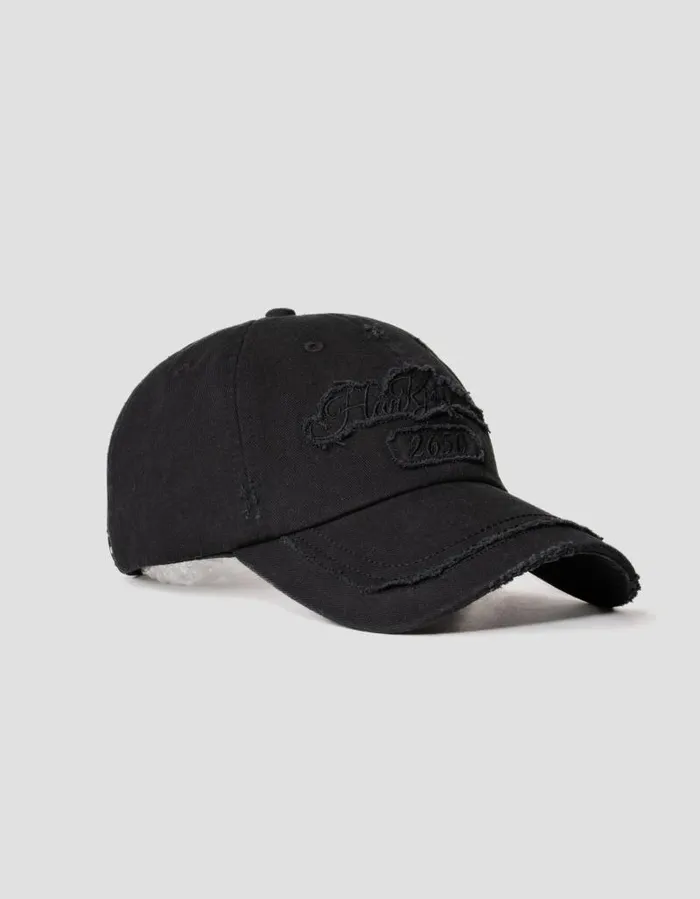 WomenMen Hats And Caps Han Kjbenhavn Distressed 2650 Ripped Cap 8211 Black