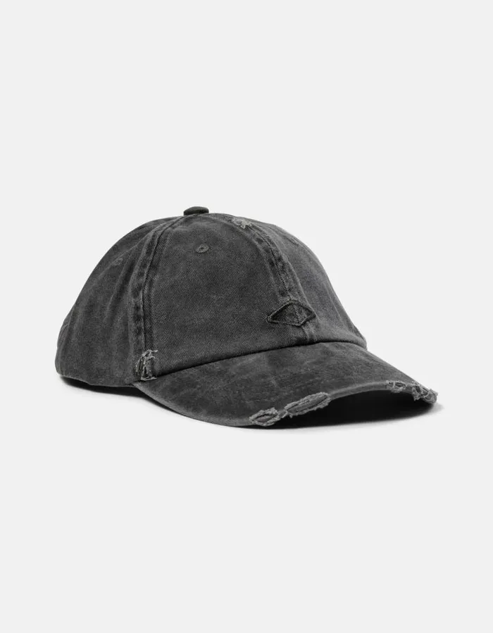 WomenMen Hats And Caps Han Kjbenhavn Distressed Diamond Cap 8211 Black