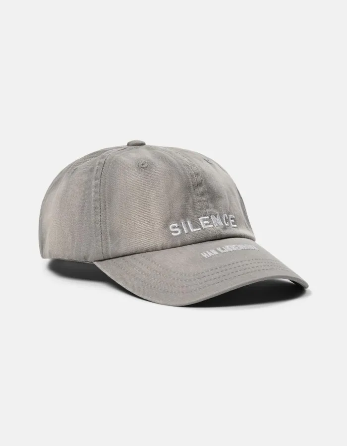 WomenMen Hats And Caps Han Kjbenhavn Silence Logo Baseball Cap 8211 Steel Grey