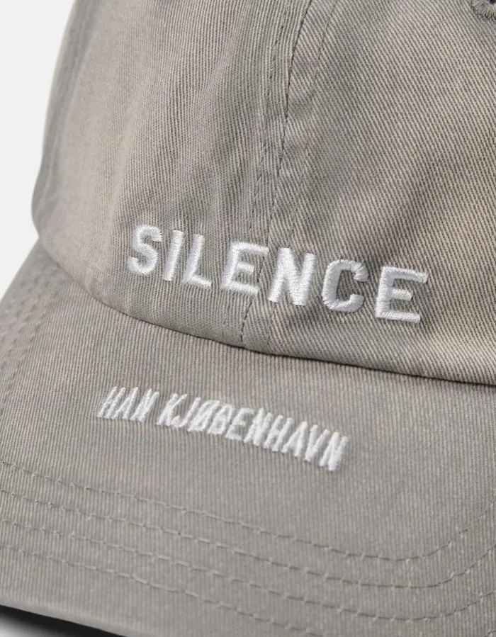 WomenMen Hats And Caps Han Kjbenhavn Silence Logo Baseball Cap 8211 Steel Grey