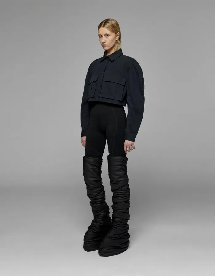 Women Shirts Han Kjbenhavn Cotton Cropped Cargo Pockets Shirt 8211 Black Women Shirts Han Kjbenhavn Cotton Cropped Cargo Pockets Shirt 8211 Black