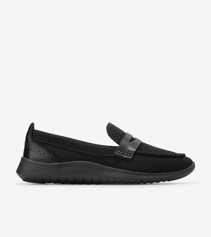 ZERGRAND Meritt Loafers Black Stitchlitetrade Women Cole Haan Loafers and Drivers ZERGRAND Meritt Loafers Black Stitchlitetrade Women Cole Haan Loafers and Drivers