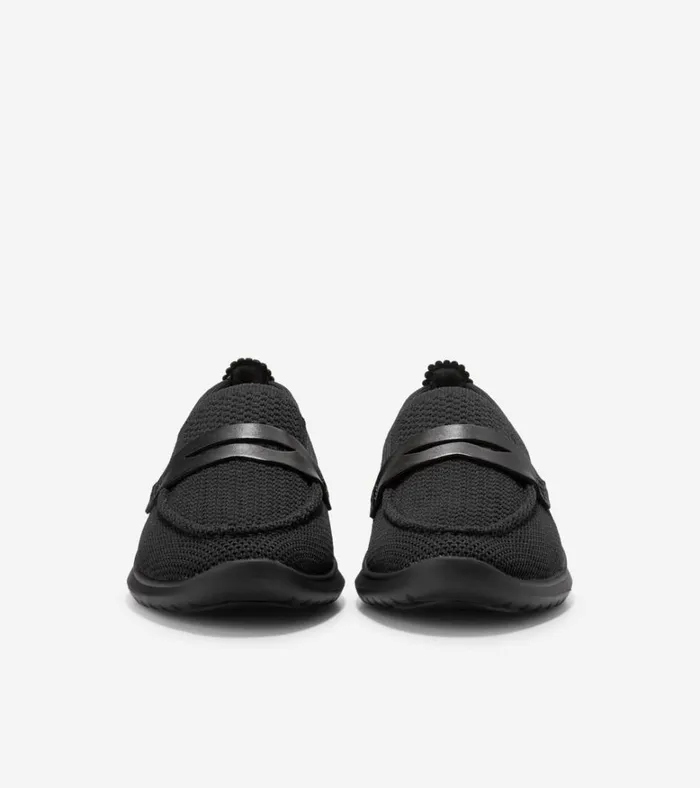 ZERGRAND Meritt Loafers Black Stitchlitetrade Women Cole Haan Loafers and Drivers