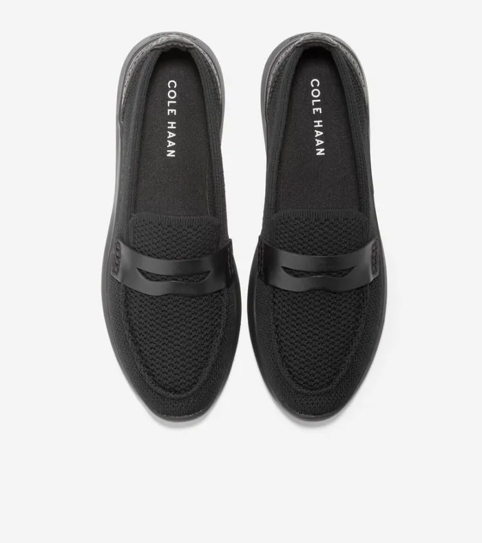 ZERGRAND Meritt Loafers Black Stitchlitetrade Women Cole Haan Loafers and Drivers