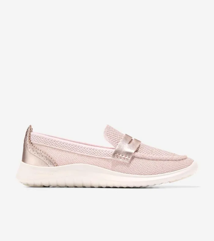ZERGRAND Meritt Stitchlite Loafers Rose Gold Metallicivory Women Cole Haan Loafers and Drivers ZERGRAND Meritt Stitchlite Loafers Rose Gold Metallicivory Women Cole Haan Loafers and Drivers
