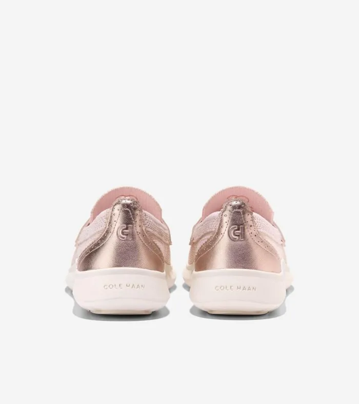 ZERGRAND Meritt Stitchlite Loafers Rose Gold Metallicivory Women Cole Haan Loafers and Drivers