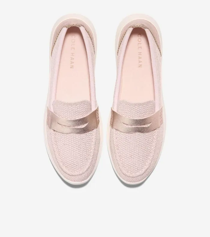 ZERGRAND Meritt Stitchlite Loafers Rose Gold Metallicivory Women Cole Haan Loafers and Drivers