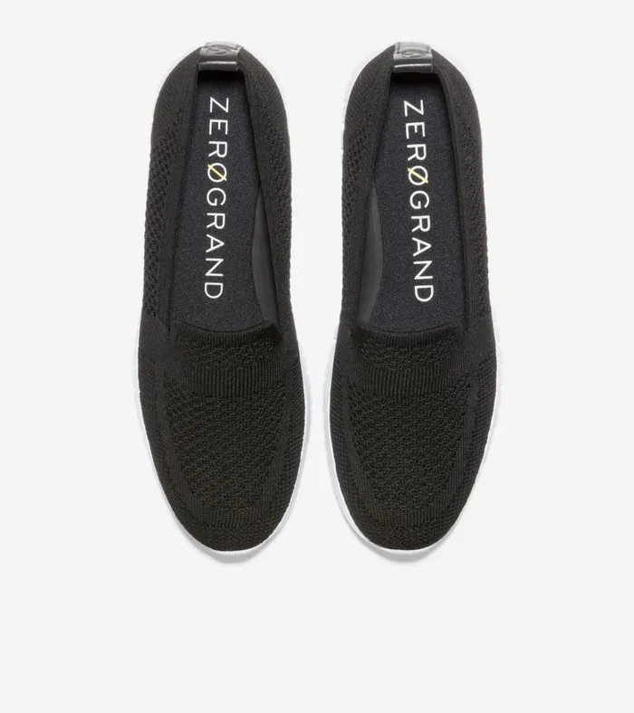 ZERGRAND Stitchlite SlipOn Loafer Black Stitchlitetrade Women Cole Haan Loafers and Drivers