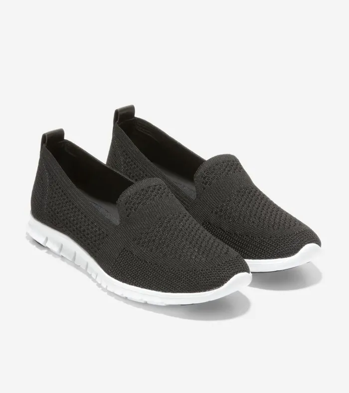 ZERGRAND Stitchlite SlipOn Loafer Black Stitchlitetrade Women Cole Haan Loafers and Drivers