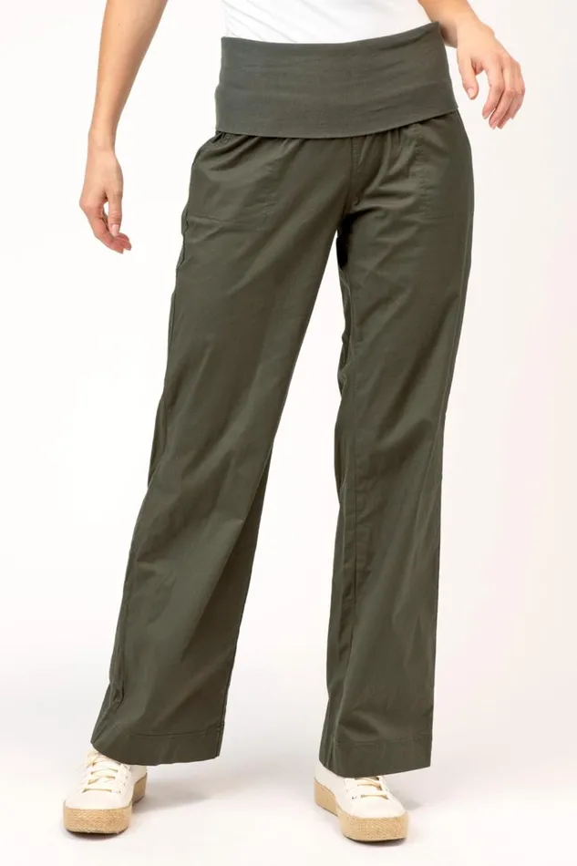 4Pocket Fold Over Pant Olive Clothing XCVI Pants