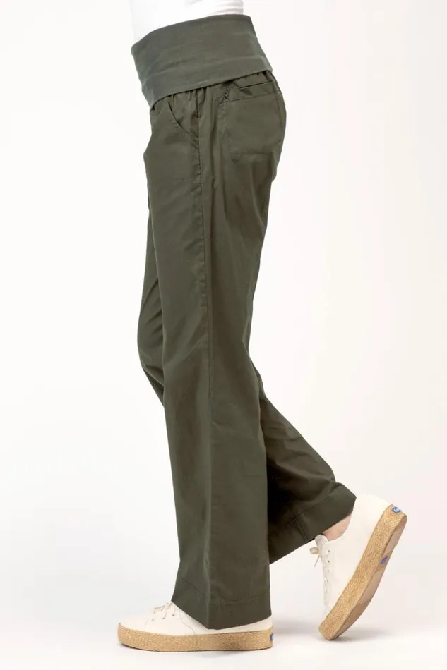 4Pocket Fold Over Pant Olive Clothing XCVI Pants