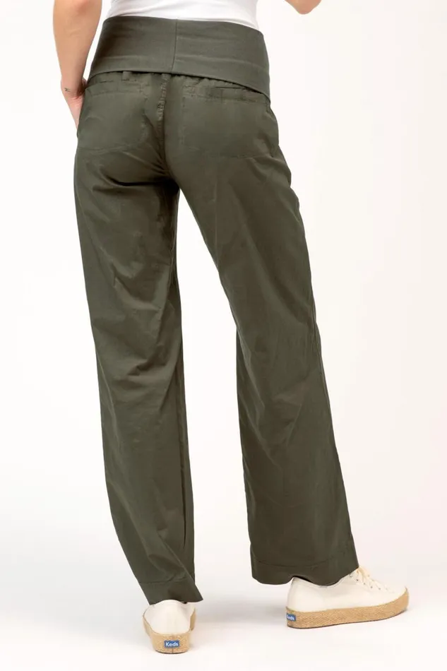 4Pocket Fold Over Pant Olive Clothing XCVI Pants