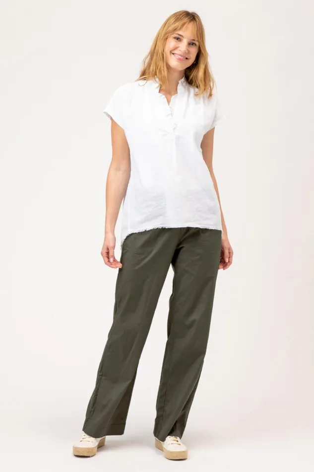 4Pocket Fold Over Pant Olive Clothing XCVI Pants