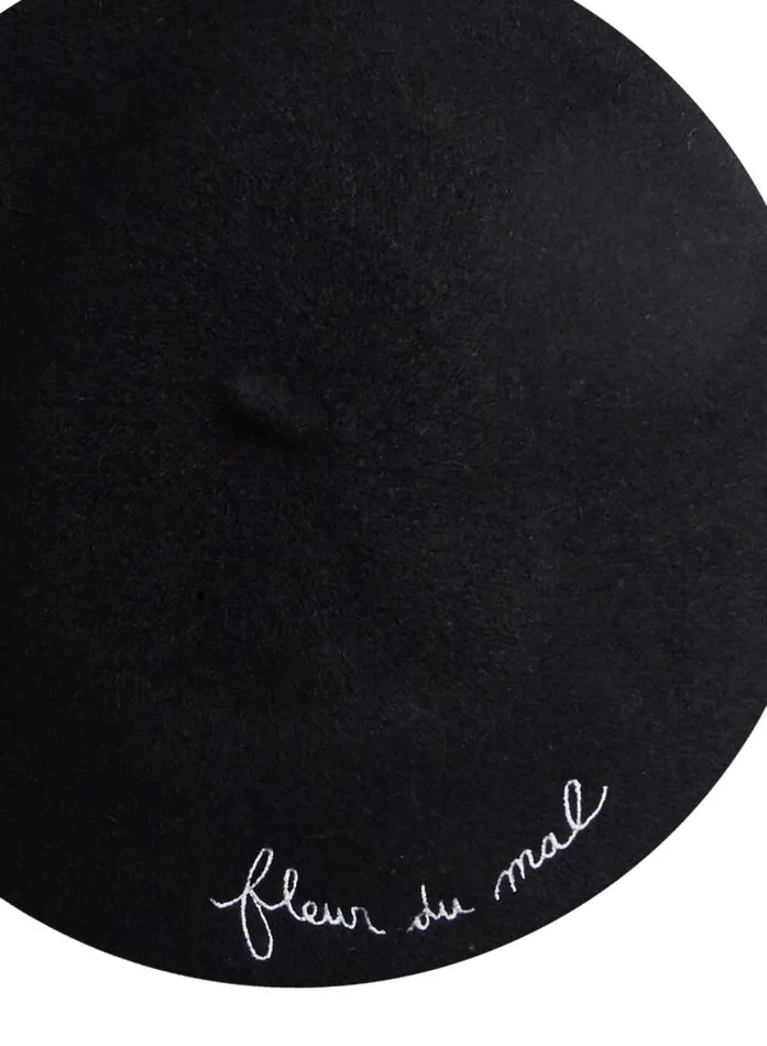 Accessories Clothing Fleur Du Mal Fleur Beret Black