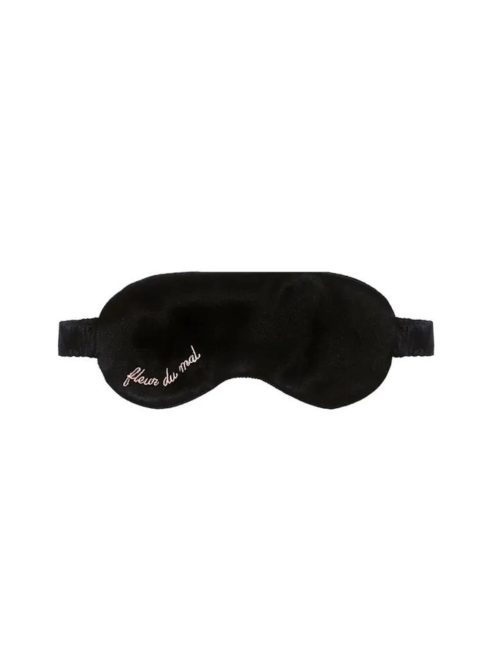 Accessories LingerieClothing Fleur Du Mal Logo Silk Eye Mask Black