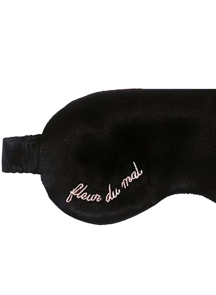 Accessories LingerieClothing Fleur Du Mal Logo Silk Eye Mask Black