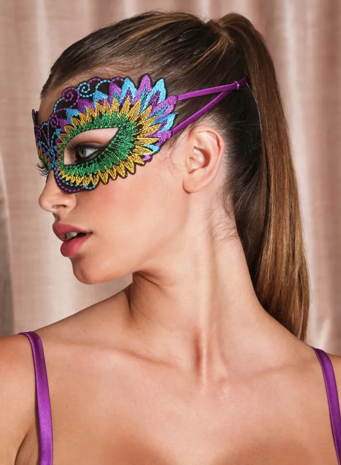 Accessories Lingerie Fleur Du Mal Carnival Embroidery Eye Mask Multi