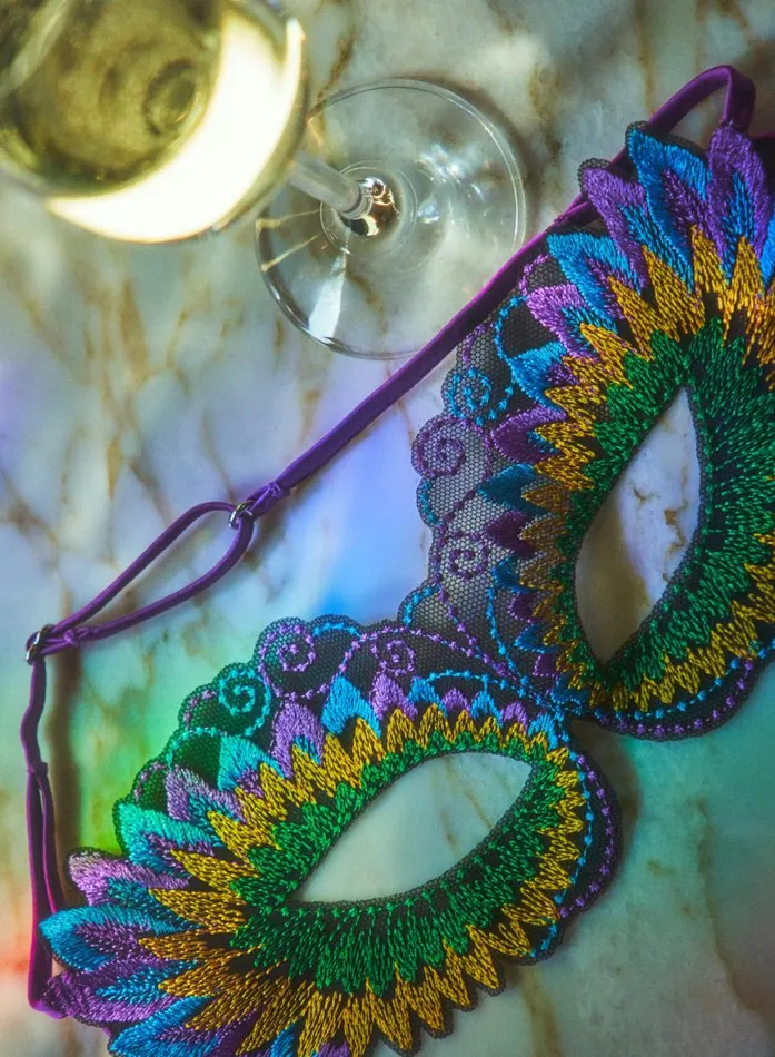 Accessories Lingerie Fleur Du Mal Carnival Embroidery Eye Mask Multi