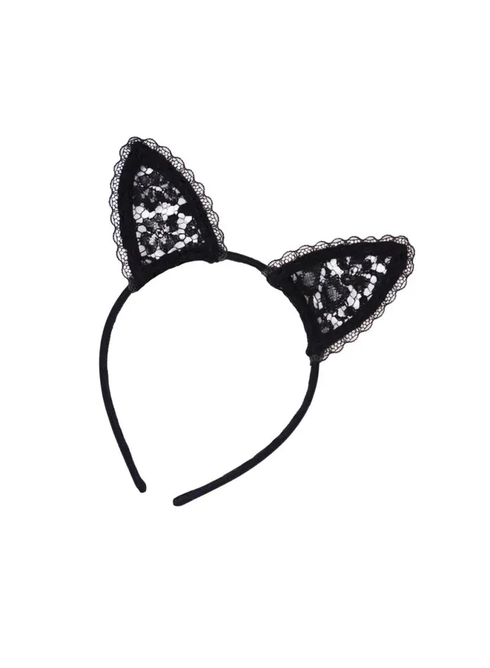 Accessories Lingerie Fleur Du Mal Lace Cat Ears Black