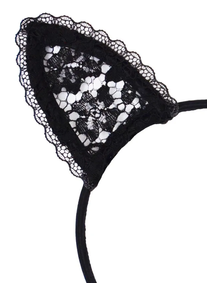 Accessories Lingerie Fleur Du Mal Lace Cat Ears Black