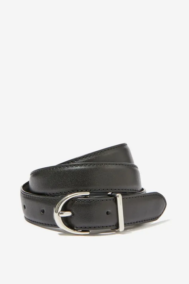 Accessories Supr Accessories Small Classic Buckle Belt Blacksilver