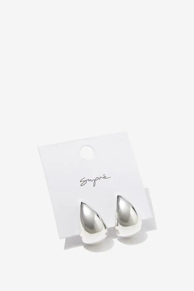 Accessories Supr Accessories Tear Drop Earring Silver