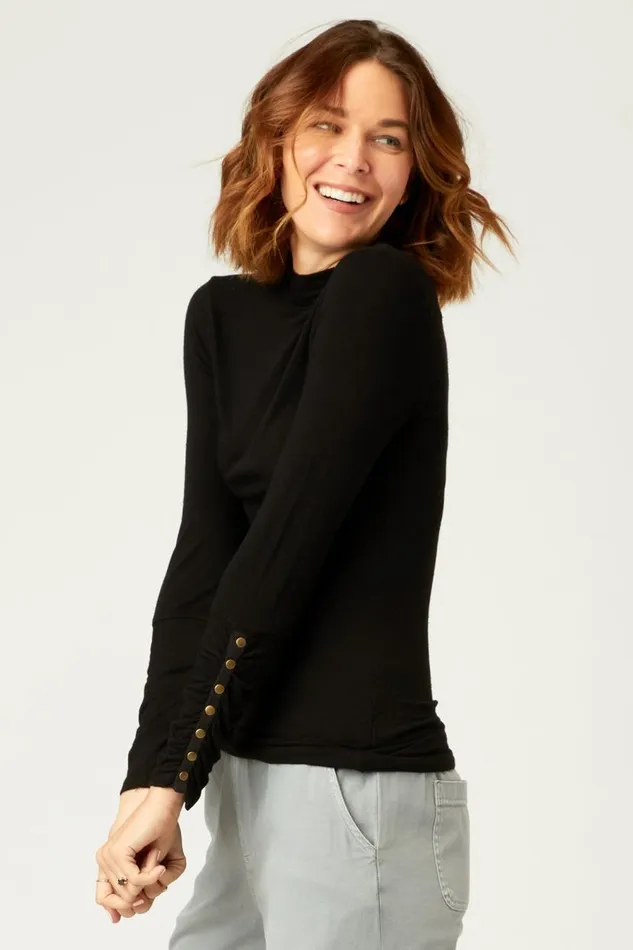 Ainsley Turtleneck Black Clothing XCVI ShirtsBlouses
