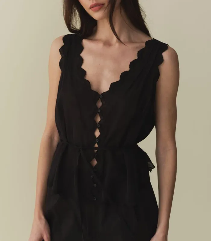 ALDORA TOP Black Shop DEN Tops