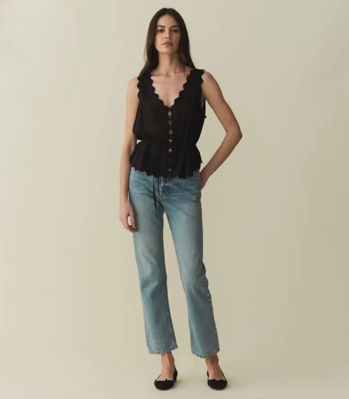 ALDORA TOP Black Shop DEN Tops