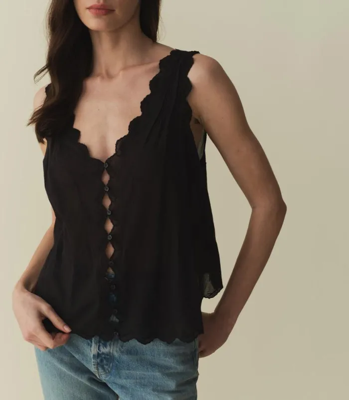 ALDORA TOP Black Shop DEN Tops