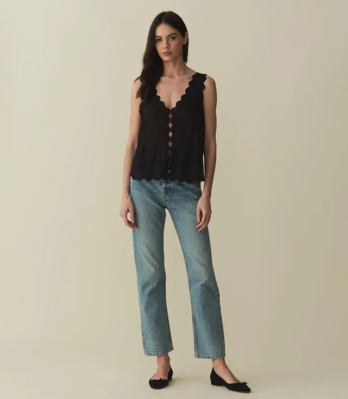 ALDORA TOP Black Shop DEN Tops
