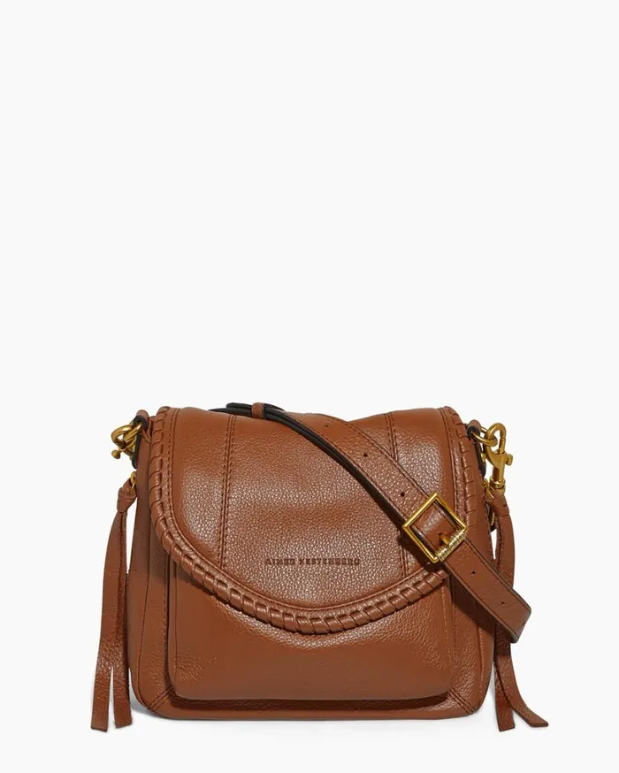 All For Love Mini Crossbody Chestnut With 14k Yellow Gold Women Aimee Kestenberg Crossbody Bags