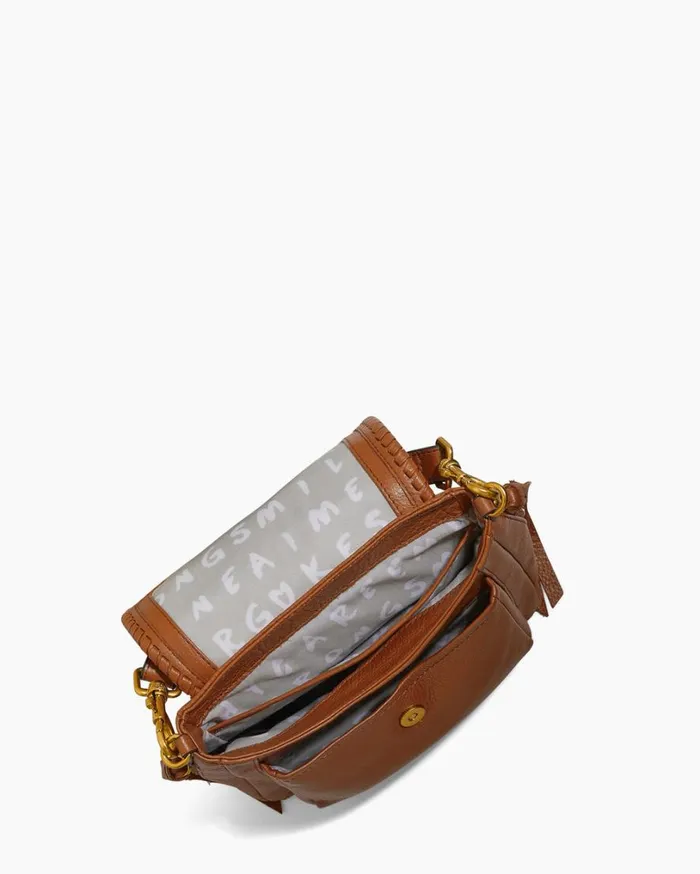 All For Love Mini Crossbody Chestnut With 14k Yellow Gold Women Aimee Kestenberg Crossbody Bags